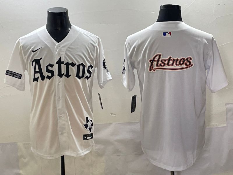 Men 2025 Houston Astros Blank White Five generations Joint Name Nike MLB Jersey style 11